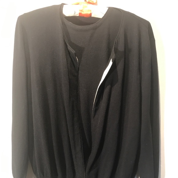 Gianfranco Ferre Vintage 90's black cardigan set.